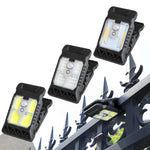 lumière solaire led détecteur mouvement noir moderne ip65 abs rechargeableextérieur clips facile contemporain