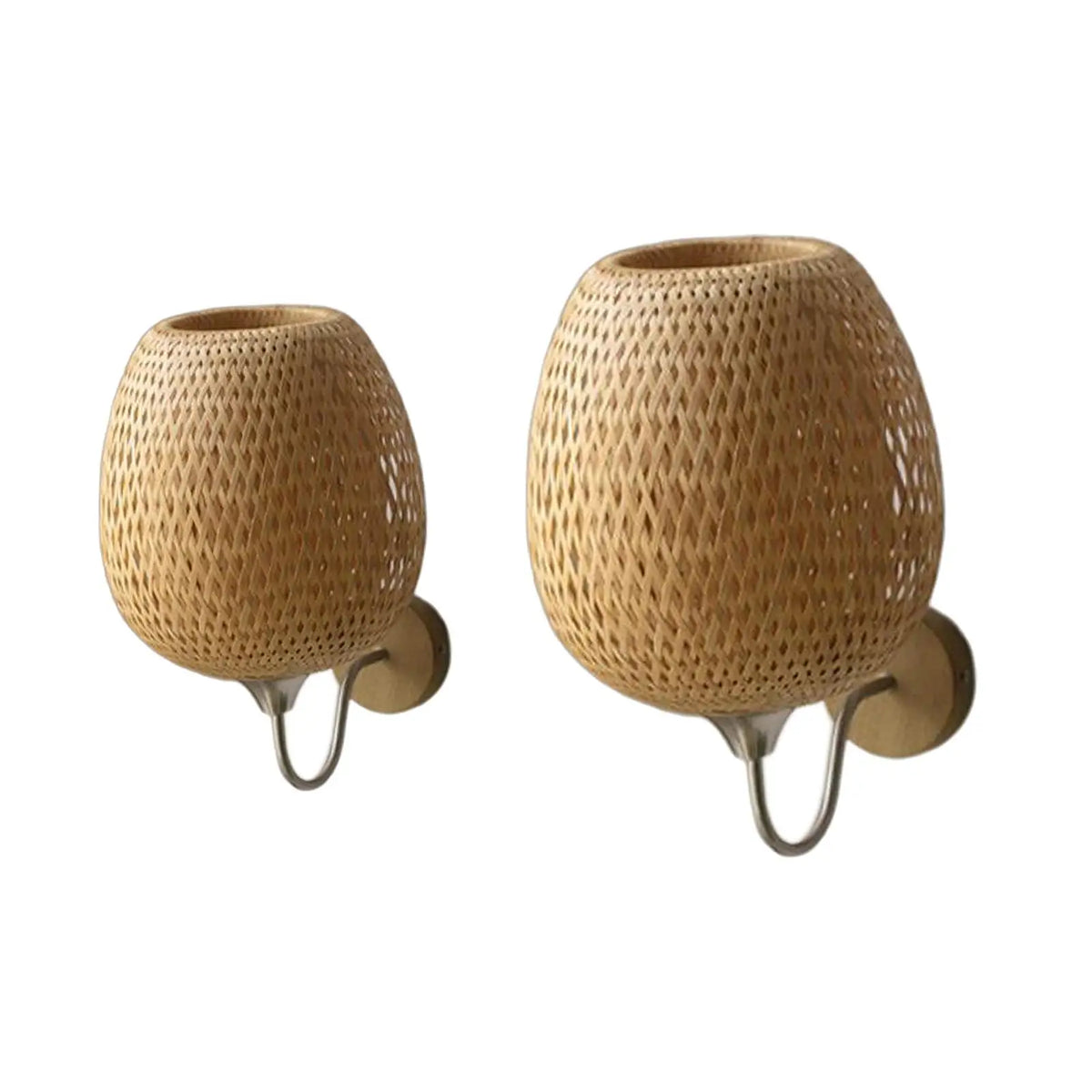 lampe murale moderne tissage rotin marron clair éclairage quotidien cuisine salle manger chambre coucher