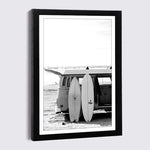 Cadre photo A4 13x18 cm noir avec affiche nordique plage mer
