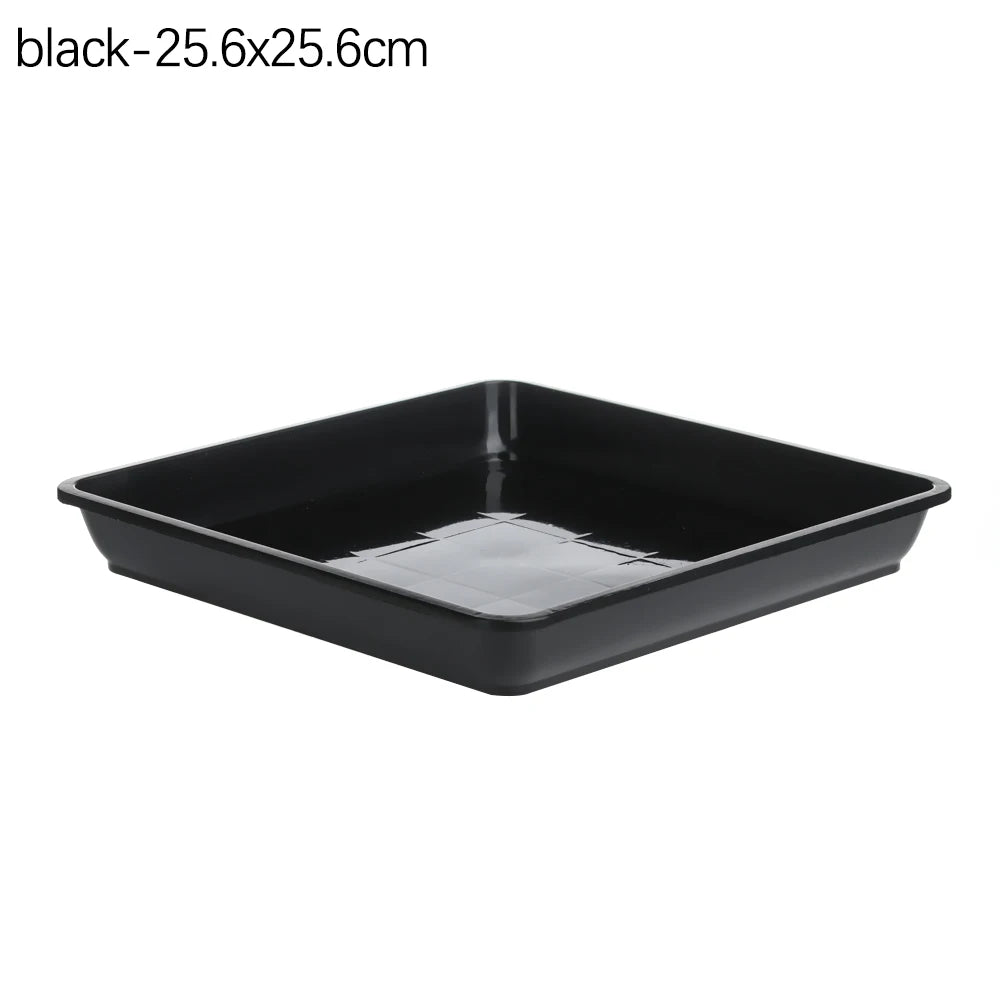 plateaux carrés plastique durable goutte goutte sauciers plantes modernes 12x12cm 15x15cm 18x18cm 22.2x22.2cm 25.6x25.6cm