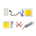 projecteur puce led cob 10w 20w 30w blanc chaud mat moderne connecteur câble ws2812