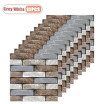 panneau decoratif mural brique texture moderne resistant eau adhesif marron gris beige