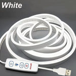 ruban led néon flexible 5v usb blanc blanc chaud lisse moderne minimaliste ajustable intensité