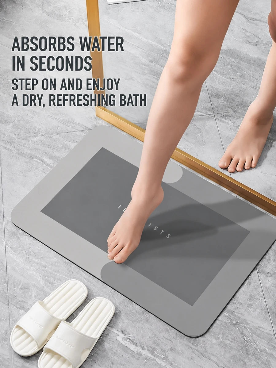 tapis bain antidérapant gris blanc moderne minimaliste pores texture antidérapant pantoufles brosse