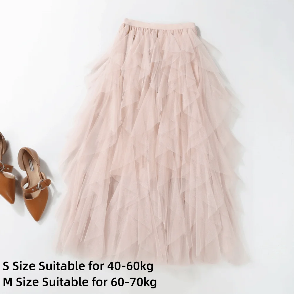 jupe tulle plissée élégante noir gris rose translucide classique femme
