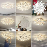 plafonnier led moderne fleur lotus blanc télécommande différentes couleursflux lumineux réglable garantie an