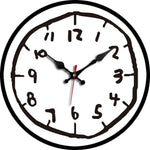 horloge murale numérique 30cm dessins animés minimaliste couleur noire blanche rouge