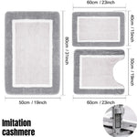 ensemble tapis bain chenille doux absorbant secage rapide motif rayures salle bain