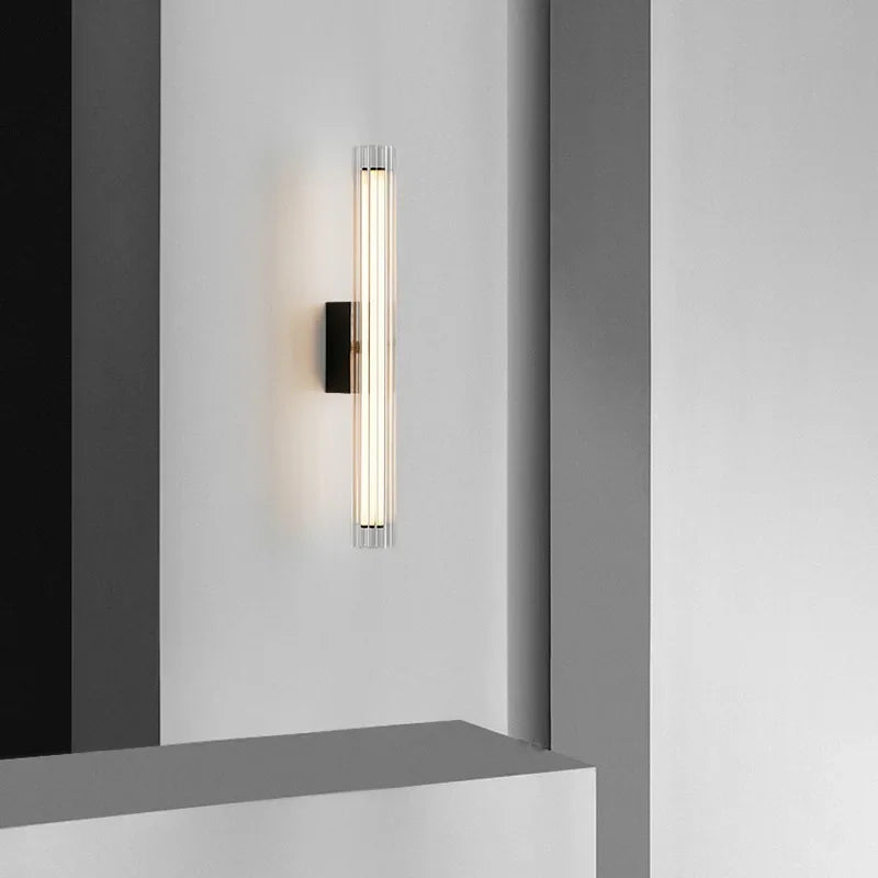 applique murale moderne minimaliste noir blanche argentée fixation murale translucide chambre coucher