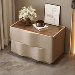commode moderne beige clair tiroirs plateau rangement meuble chambre simple