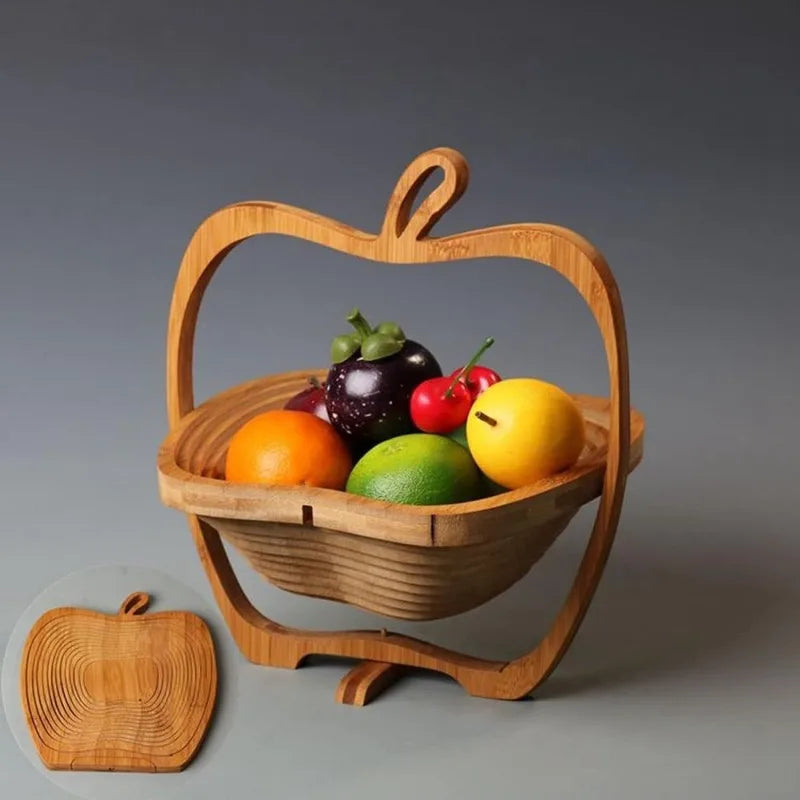 plateau fruits forme pomme bois clair fruits frais secs texture naturelle champêtre original transparent
