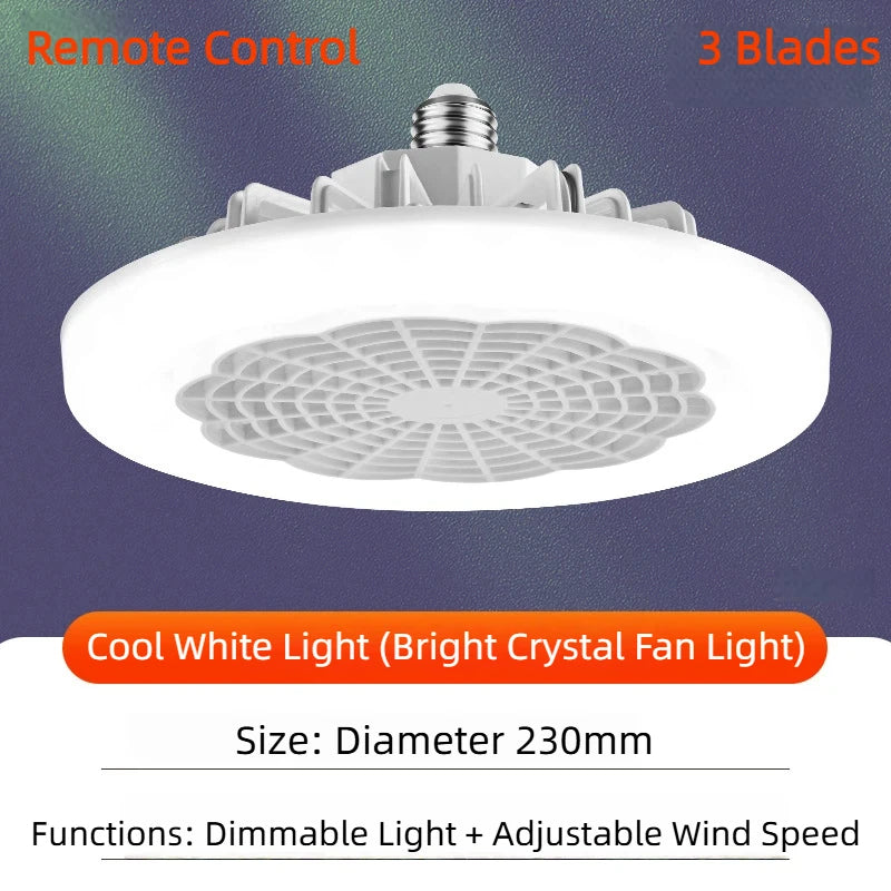 ventilateur lampe led blanc moderne télécommande ventilation arrière grille minimaliste