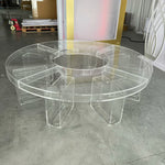 table ronde blanche moderne mariage décoration événement durable fourre tout minimaliste