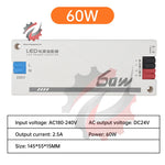 alimentation électrique led 24v blanc transformateur bornes etiquettes 74w 36w 60w 100w