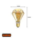 ampoules led spirale dorée vintage écolaire e27 220v 50000h 250 lumens doré translucent