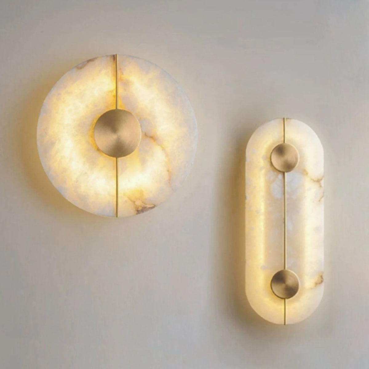 lampe murale moderne applique murale blanche dorée veines marbrées led élégante semi translucide chambre