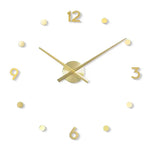 horloge murale moderne minimaliste quartz marron noir doré aiguille simple face unique