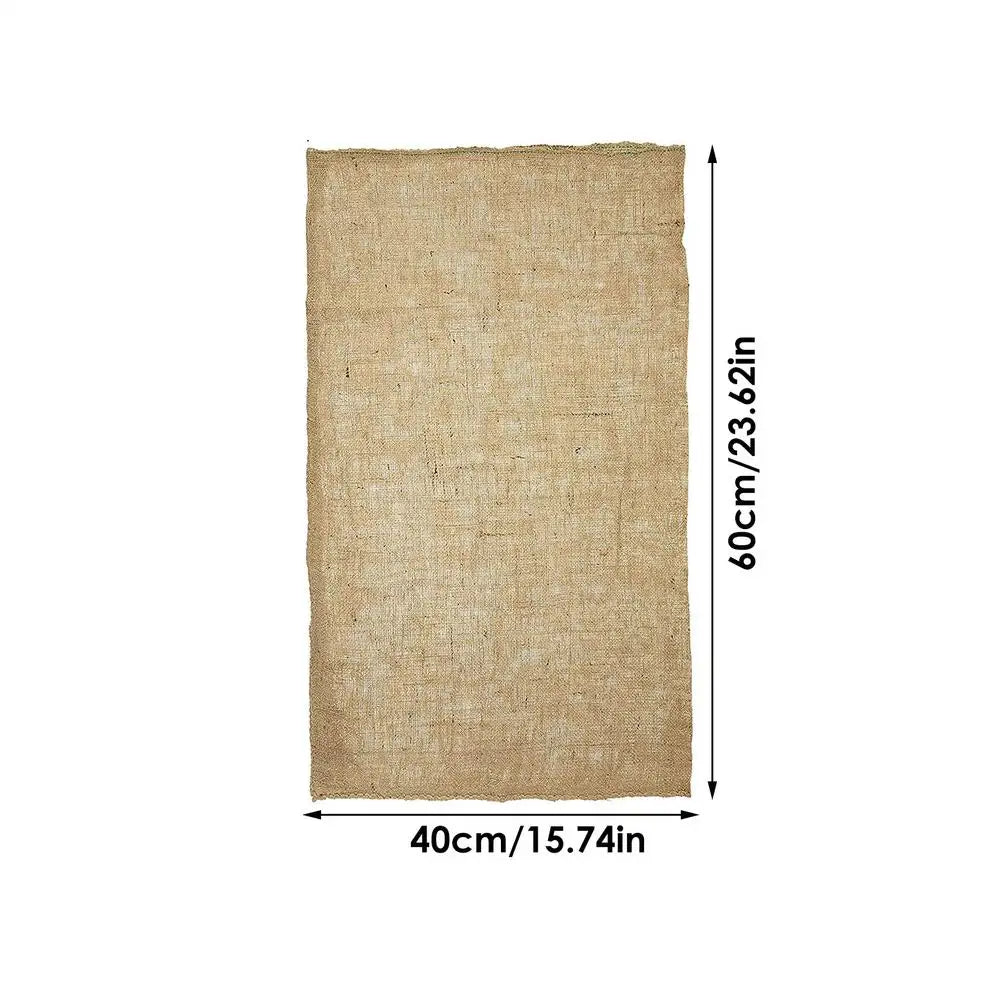 sacs toile jute réutilisables beige rustique jardinage stockage opaques tissés