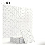 panneaux decoratifs hexagonaux feutre gris clair blanc noir modernes minimalistes geometriques set pieces