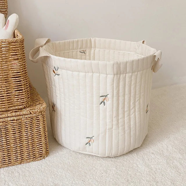 panier rangement enfantin ours mignon quilté sac stockage jouets écologique poignées amovibles