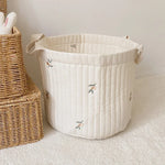 panier rangement enfantin ours mignon quilté sac stockage jouets écologique poignées amovibles