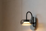 applique murale moderne minimaliste argentée fixée mur lumière blanche chaude verre doré