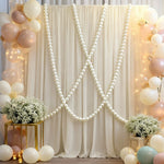 décoration murale guirlande blanches bleues roses anniversaire mariage festive élégante DIY