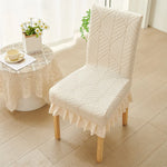Housse chaise classique rayées adhésive vert clair foncé gris beige orange