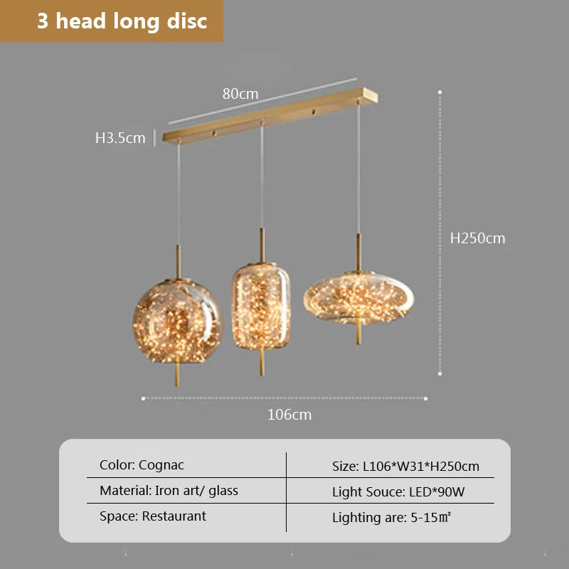 Suspension lumineuse moderne or noir filaments brillants élégante câble suspendu chambre salon