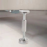 fixateur meuble moderne tasseau argenté blanc vissage adhésif antidérapant inclusion tapis feutre diamètre ajustable