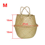 panier tissé fleurs naturel rouge vert orange motifs géométriques rustique.storage ecofriendly
