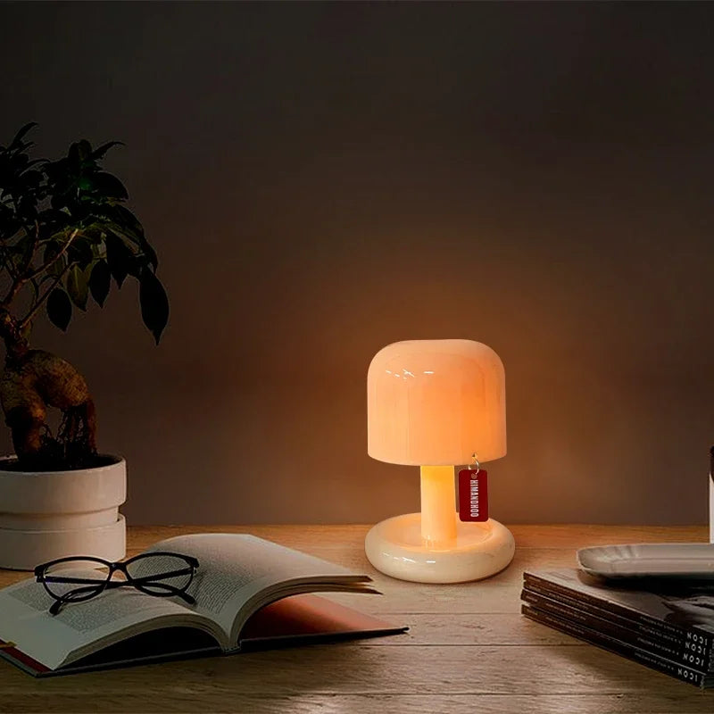 lampe table moderne blanc cassé mat alliage aluminium recharge usb chambre coucher
