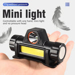 lampe frontale led rechargeable usb noir camping pêche étanche haute luminosité 180deg
