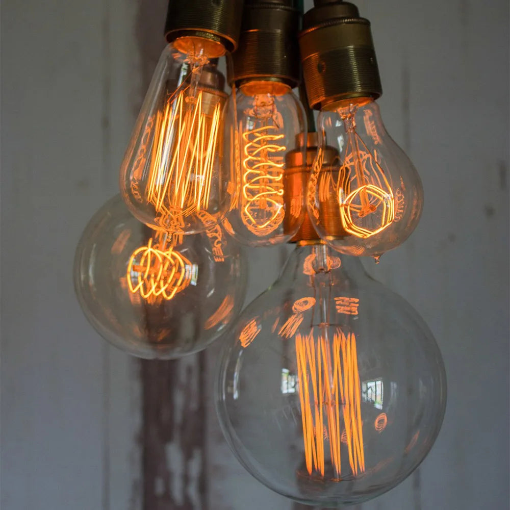 ampoules filament transparentes vintage spirales dorées 180deg 249lumen 30000h e27