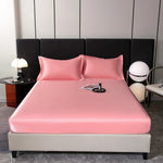 housses lit satinées blancs simples maison 120x200 150x200 180x200 200x220