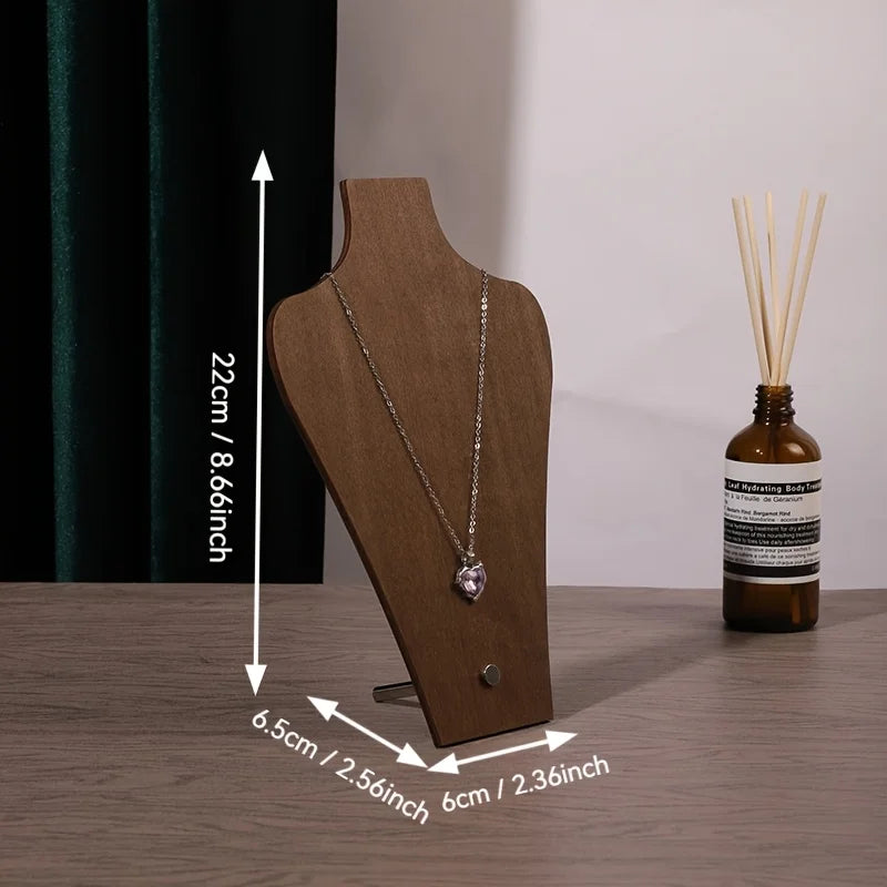 présentoir bijoux bois moderne portable blanc marron chaînes anniversaire mariage festival voyage
