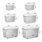 boîtes rangement transparentes plastique réutilisables poignées couvercle moderne empilables organisation maison jardin