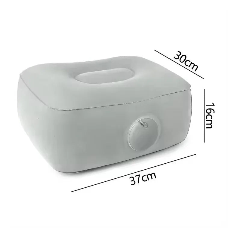 coussin gonflable gris clair moderne valve gonflage portable extérieur jardin