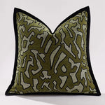 housse coussin carré blanc noir motif géométrique nordique polyester contemporain décoration intérieure voiture sofa