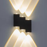 applique murale led noir géométrique contemporain éclairage mur fixé 90260v 60249 lumens chambre entrée