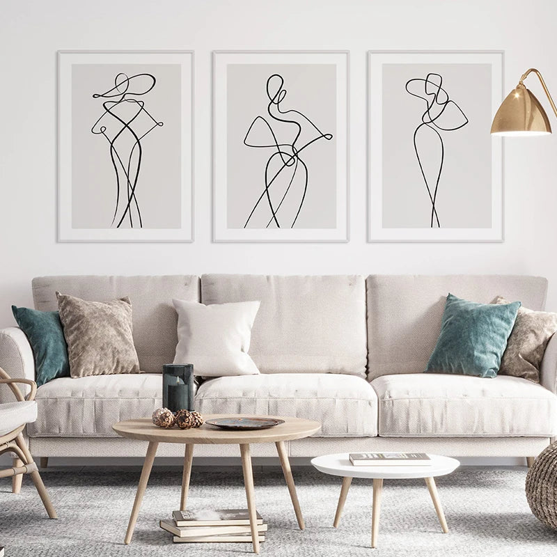Comparaison des 19 motifs disponibles pour tableau mural minimaliste