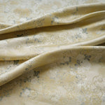 tissu fleurs floraux beige clair gris classique vintage opacité 100 polyester large 160cm