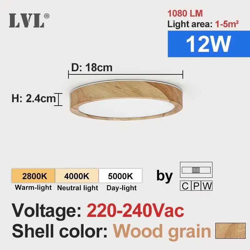 plafonnier led grain bois blanc éclairage moderne changeable vis opacité led chambre cuisine