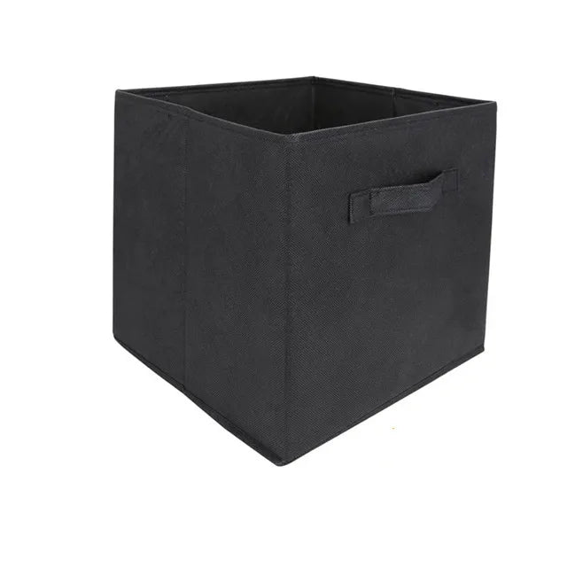 boîtes rangement pliables tissu uni moderne rose clair beige noir jaune vert violet gris