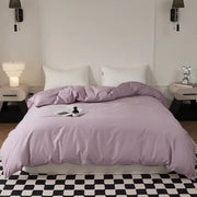 Housse de couette 90x200 en coton à longues fibres, literie confortable pour chambre à coucher