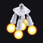 adaptateur multi prise lumiere blanc moderne 360 rotation pliable 180 degres 300w max