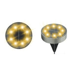 lampe solaire extérieure led argentée moderne facile ip68 étanche lumière chaude blanc