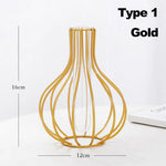 vase moderne métal noir doré verre transparent décoration contemporaine minimaliste