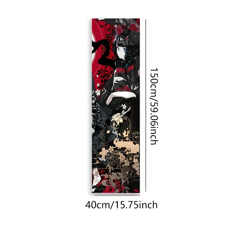 affiche murale moderne graphique floral abstraite rouge noire blanche opaque chambre fille decoration