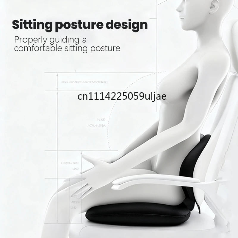 coussin soutien chaise noir mousse mémoire forme ergonomique contemporain anti décubitus massage